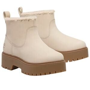 Timberland Stone Street Mid Warm Lined Women’s Boots - Color: Natural -Size: 7.5